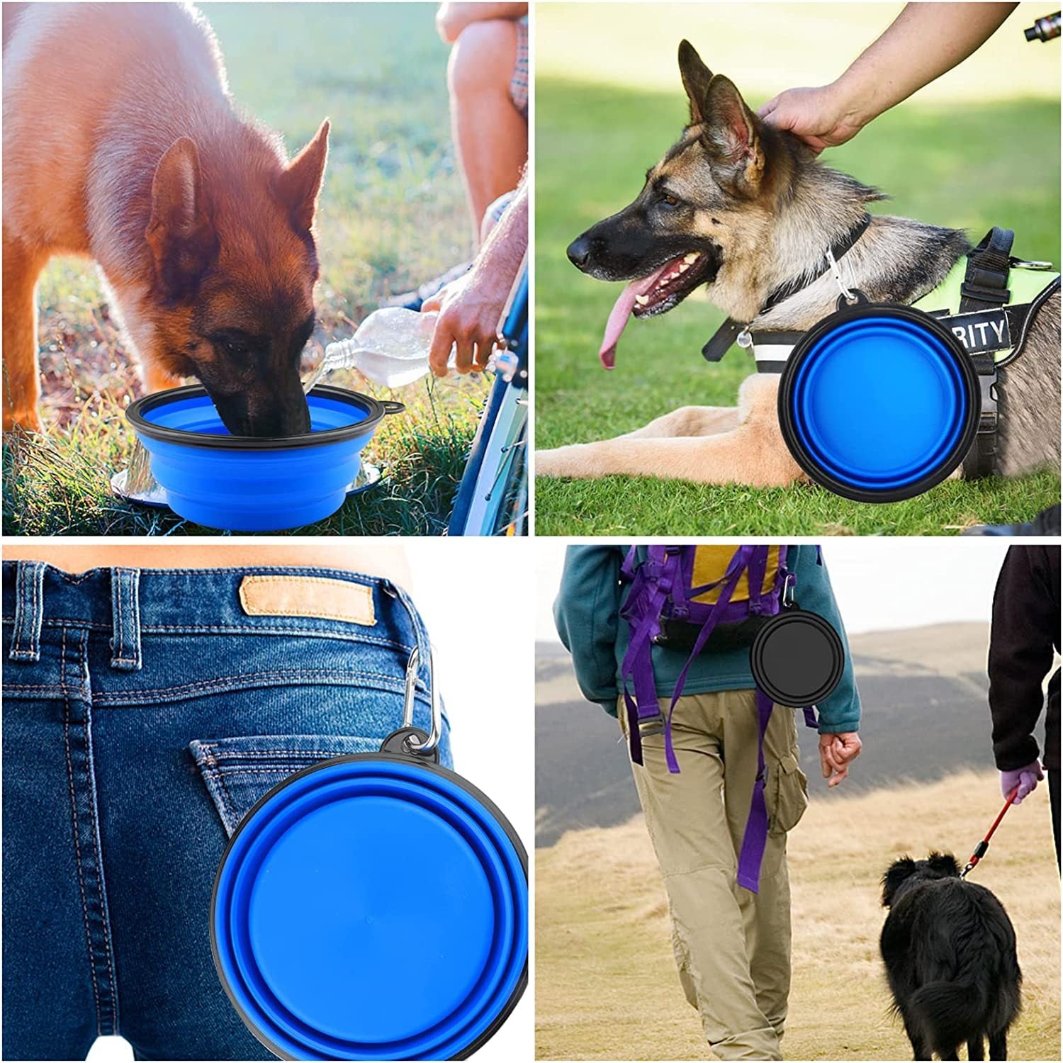 Dog Silicone Folding Bowls Food Container