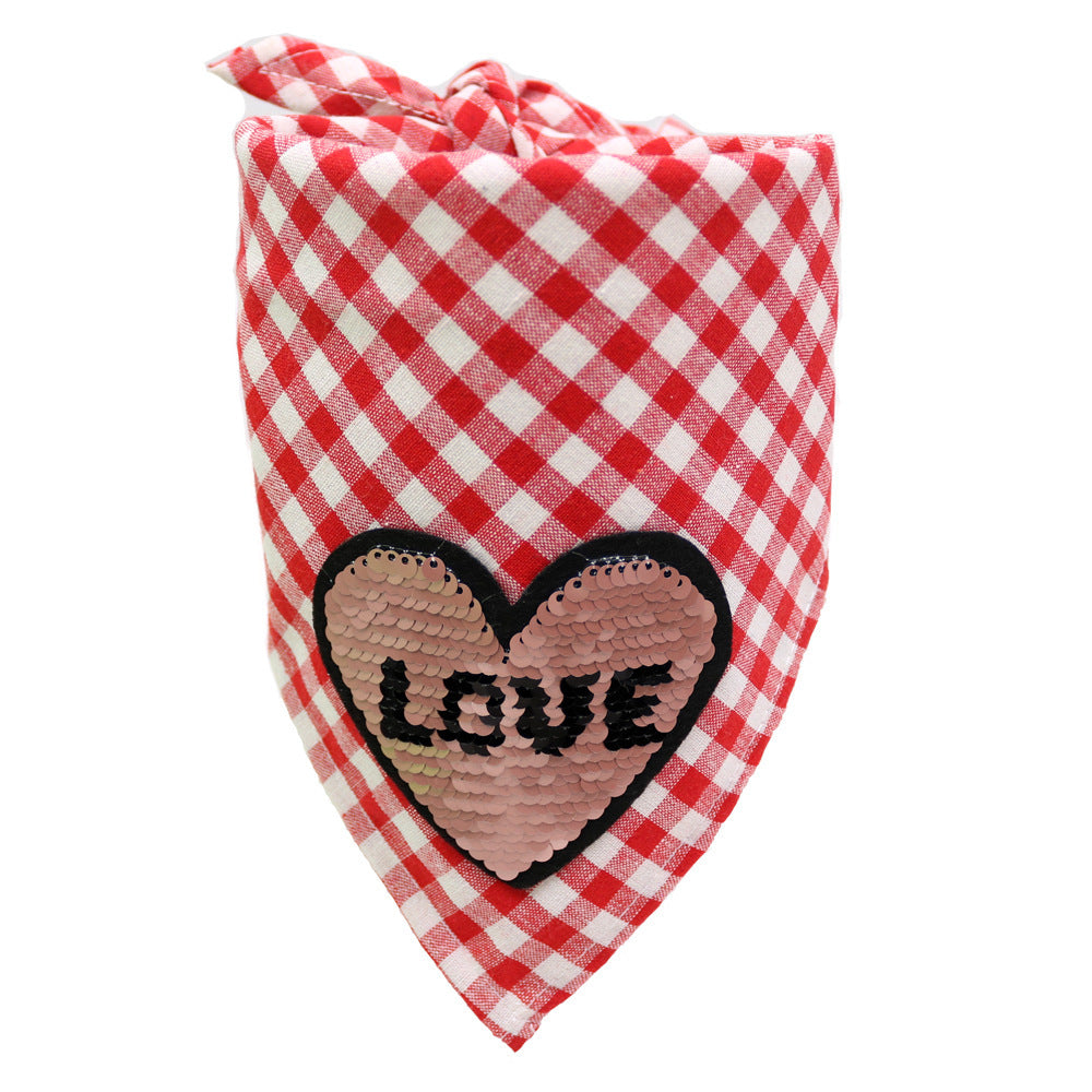 New Pet Dog Valentine's Day Triangle Towel