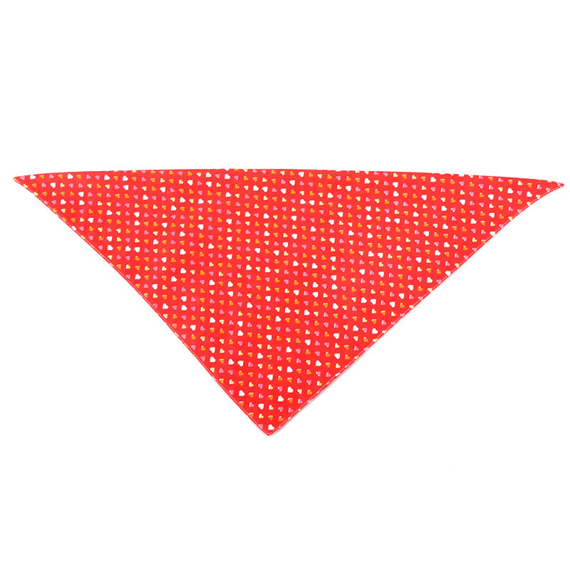 Pet Dog Triangle Scarf Valentine's Day Theme Party Saliva Towel