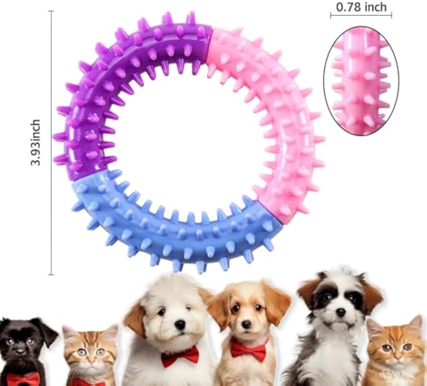 Dog Chew Ring Teething Rubber Toy