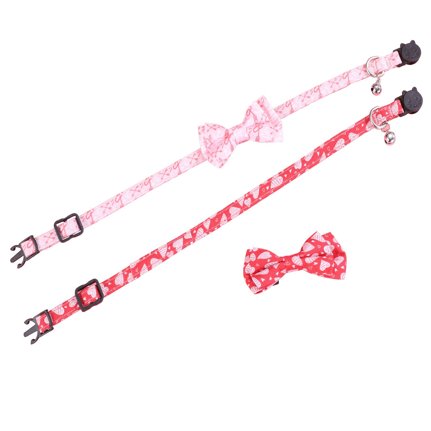 Valentines Day Cat Dog Leash Bow Tie