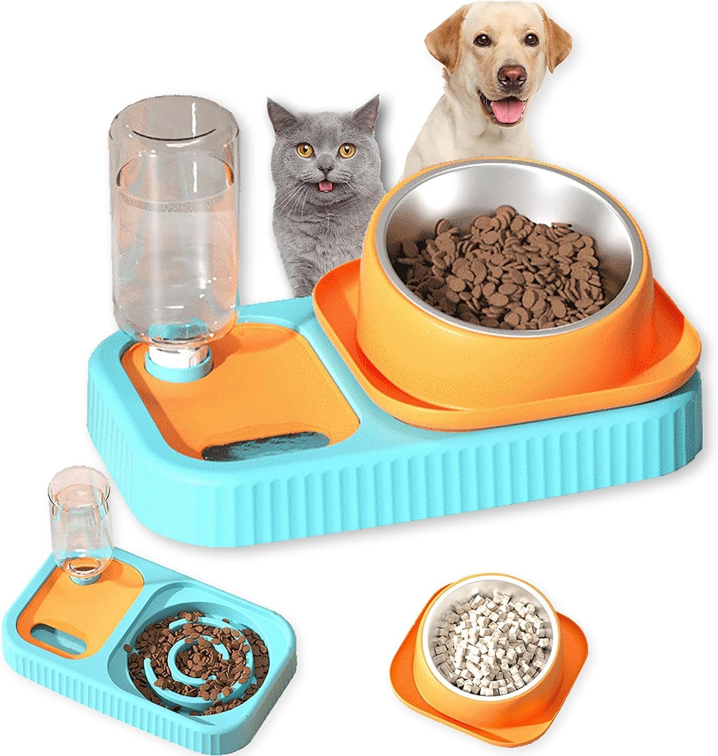 Cat Dog Double Bowls Detachable