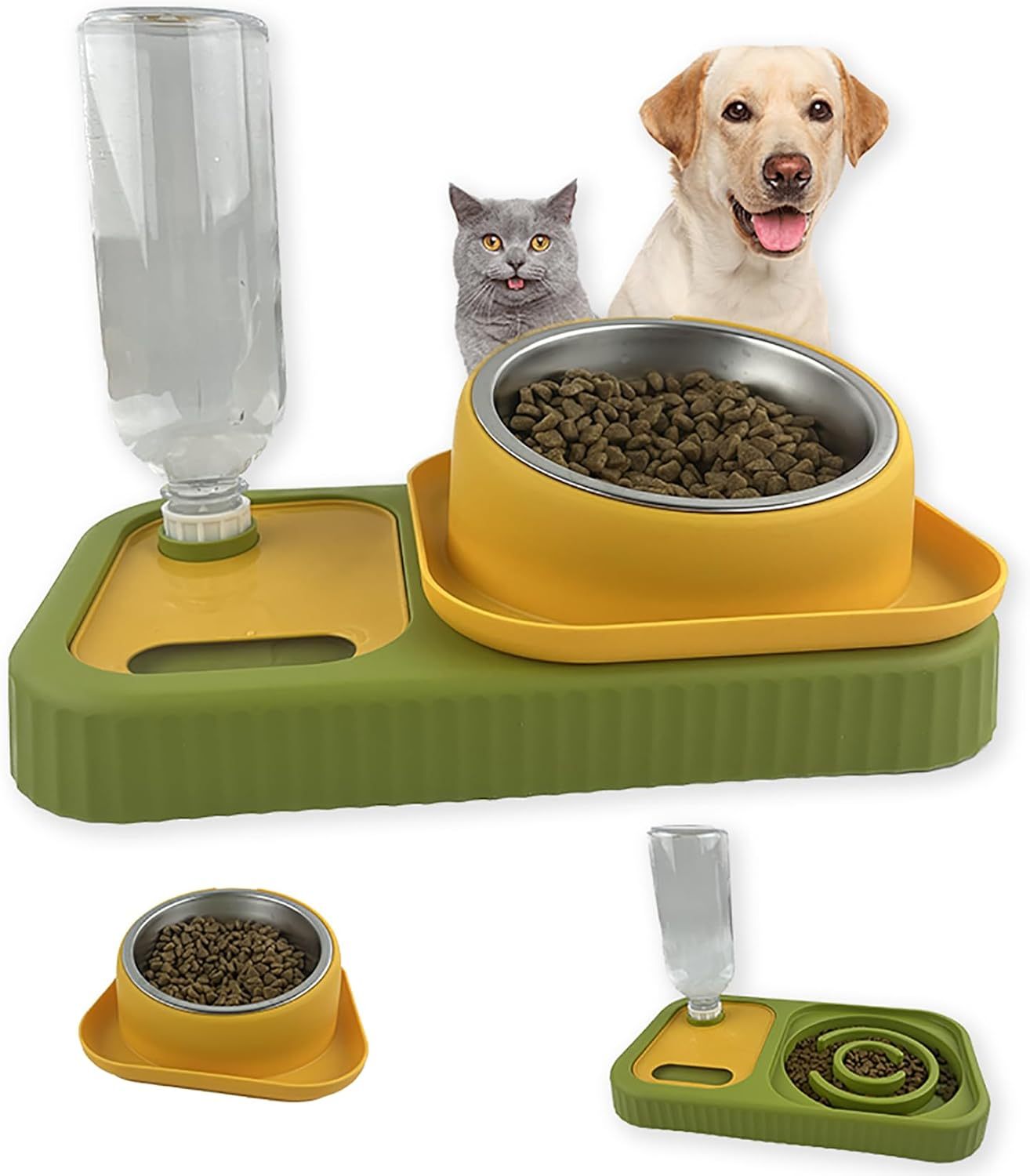 Cat Dog Double Bowls Detachable